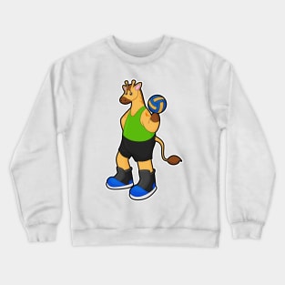 Giraffe as Volleyball player with Volleyball Crewneck Sweatshirt